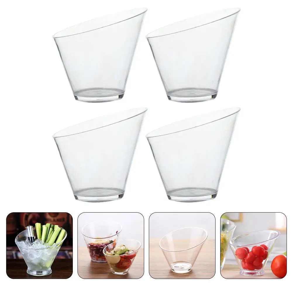 4Pcs Angled Salad Bowls Clear Acrylic Reusable Serving Snack Dessert Fruit Food Storage Containers Kitchen Tableware
4Pcs Angled Salad Bowls Clear Acrylic Reusable Serving Snack Dessert Fruit Food Storage Containers Kitchen Tableware