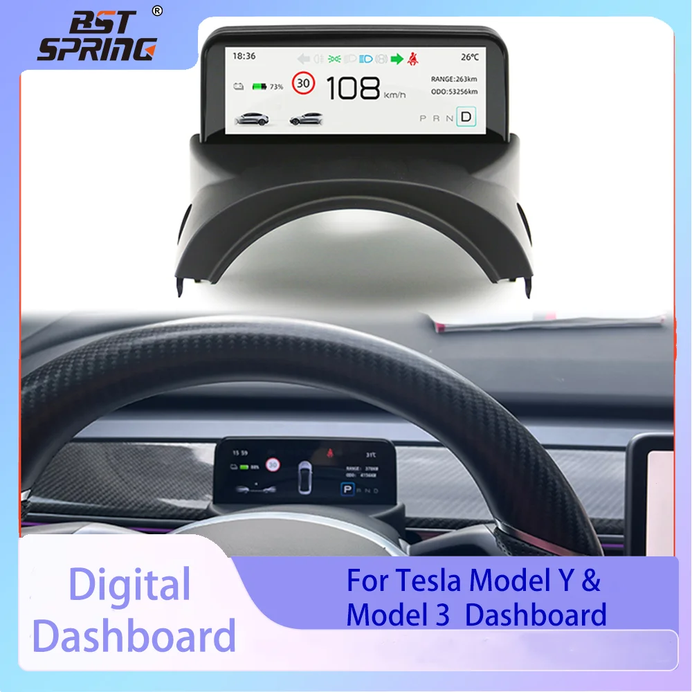 Автоматический счетчик приборной панели автомобиля для Tesla Model Y и Model 3, приборная панель, проекционный дисплей, ЖК-спидометр Highland
Автоматический счетчик приборной панели автомобиля для Tesla Model Y и Model 3, приборная панель, проекционный дисплей, ЖК-спидометр Highland
