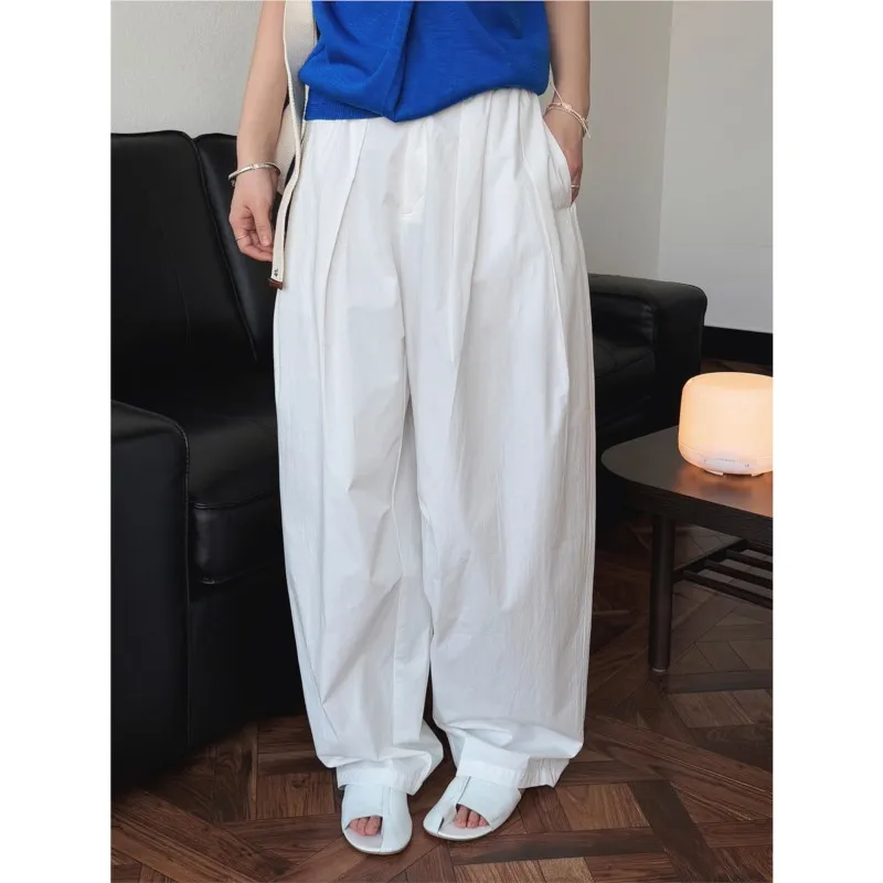 Johnature New Pressed Pleated Elasticated Waist Straight Leg Casual Trousers Women 2025 Spring Summer Simple Cotton Pants
Johnature New Pressed Pleated Elasticated Waist Straight Leg Casual Trousers Women 2025 Spring Summer Simple Cotton Pants