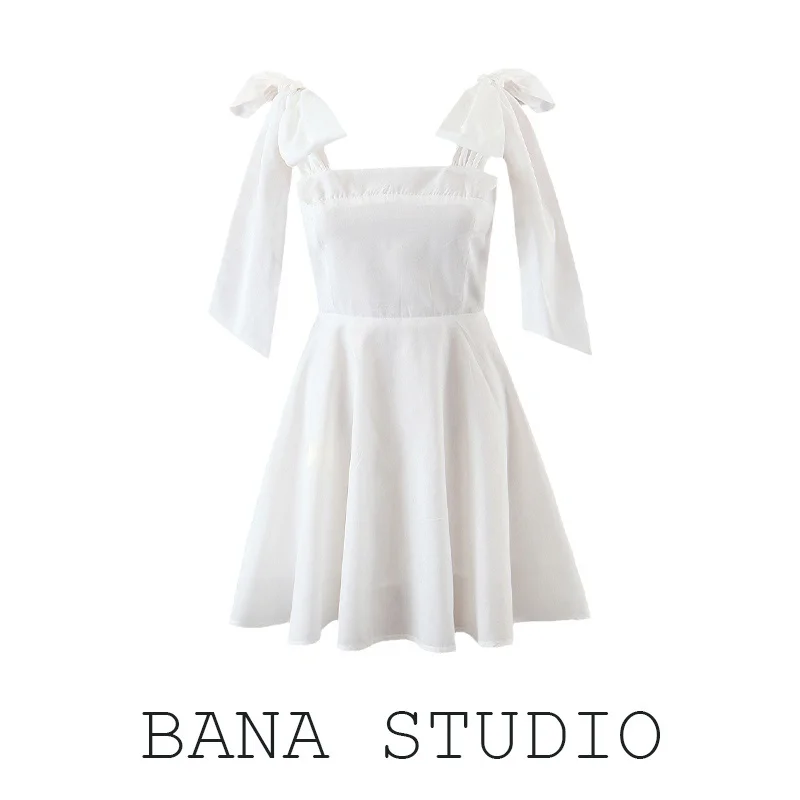 BANA Fairy Knot Strapless White Dress Women's Spring Summer Short Skirt Sleeveless High Waist Street Style Pure Color
BANA Fairy Knot Strapless White Dress Women's Spring Summer Short Skirt Sleeveless High Waist Street Style Pure Color