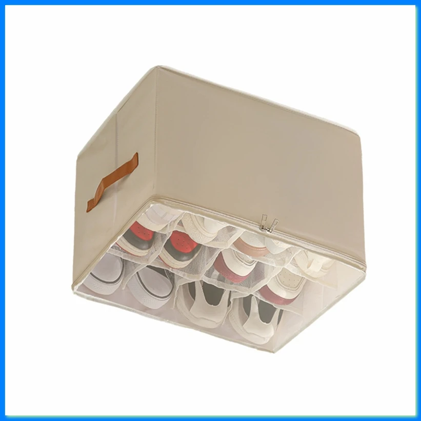 Shoe Organizer for Closet, 2 Pack Shoe Organizer with Transparent Cover and Sturdy Handles, Closet Shoe Storage Beige-A57M
Shoe Organizer for Closet, 2 Pack Shoe Organizer with Transparent Cover and Sturdy Handles, Closet Shoe Storage Beige-A57M