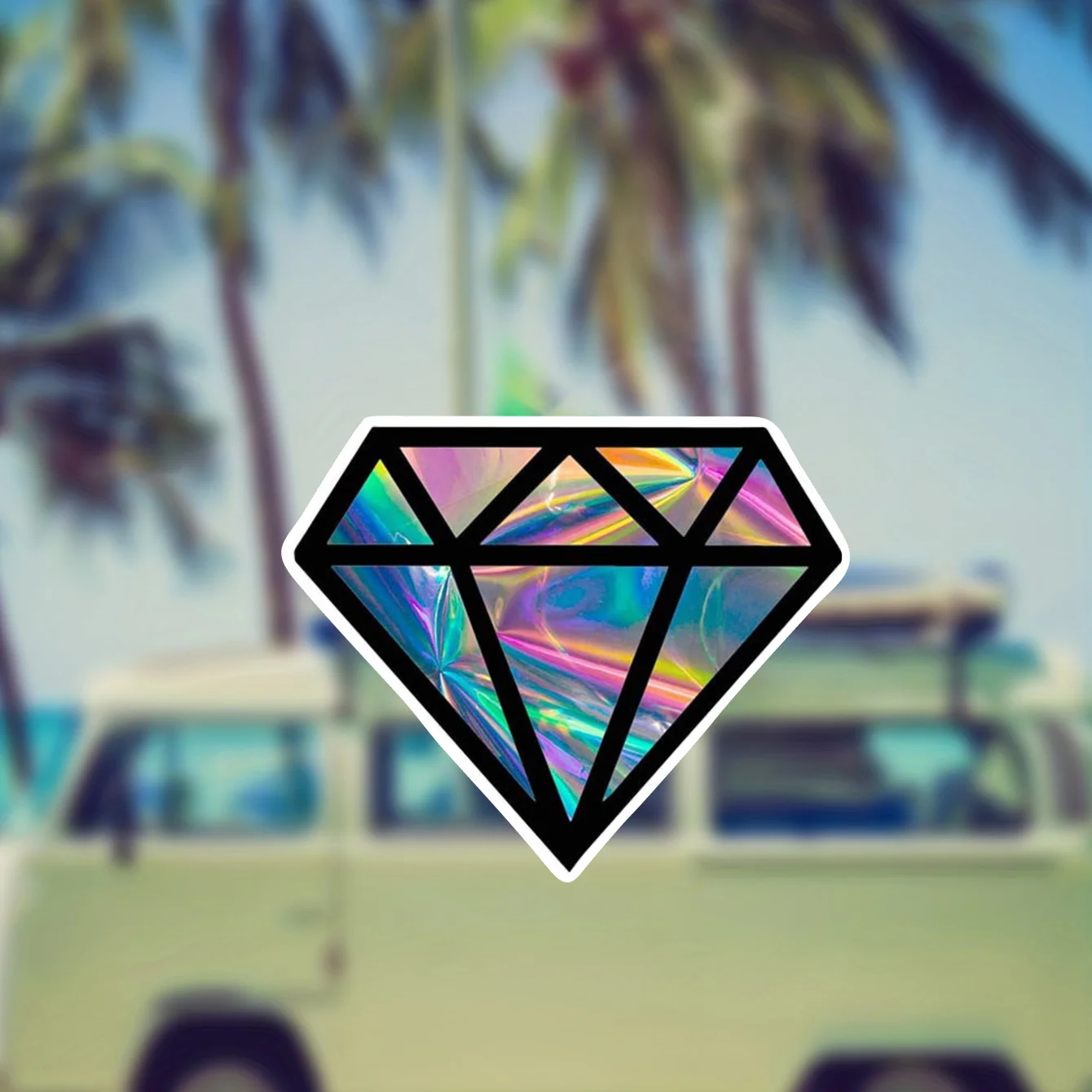 Holographic diamond vinyl sticker - waterproof, matte for cars, laptops and more | creative cartoon theme stickers
Holographic diamond vinyl sticker - waterproof, matte for cars, laptops and more | creative cartoon theme stickers