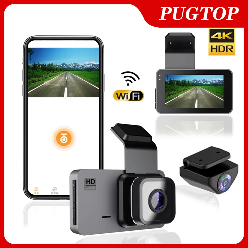 3-дюймовый Автомобильный видеорегистратор с Wi-Fi, GPS, 4K, HD, двойным объективом, передним и задним виденьем, автомобильная камера, видеорегистратор, монитор парковки с ночным видением
3-дюймовый Автомобильный видеорегистратор с Wi-Fi, GPS, 4K, HD, двойным объективом, передним и задним виденьем, автомобильная камера, видеорегистратор, монитор парковки с ночным видением