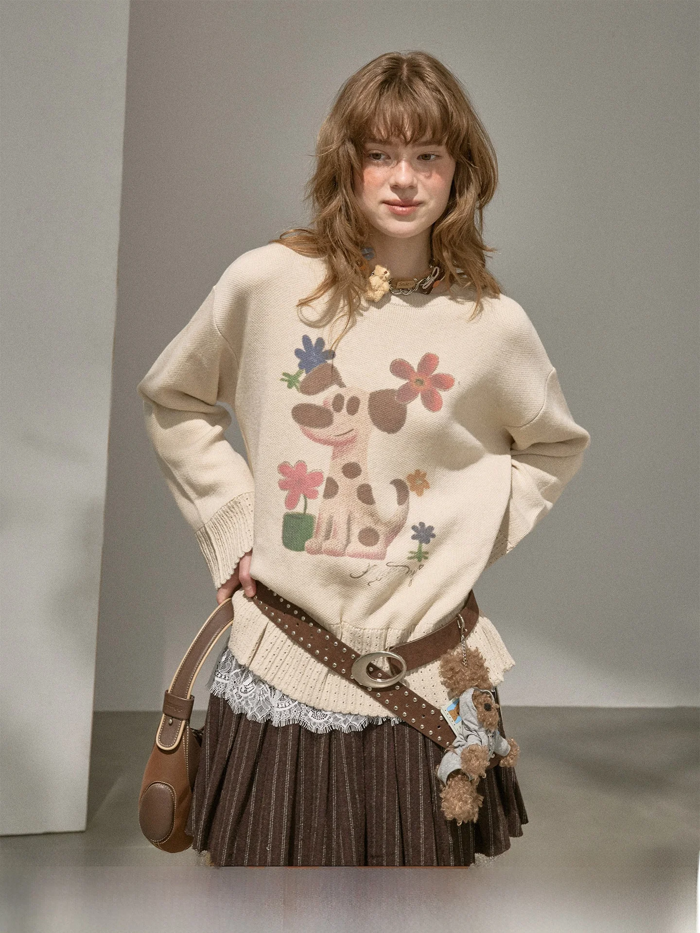 Женский свободный вязаный свитер DIDDI MODA с вышивкой и ажурным узором, осенне-зимний, с длинными рукавами, круглым вырезом, пуловер
Женский свободный вязаный свитер DIDDI MODA с вышивкой и ажурным узором, осенне-зимний, с длинными рукавами, круглым вырезом, пуловер