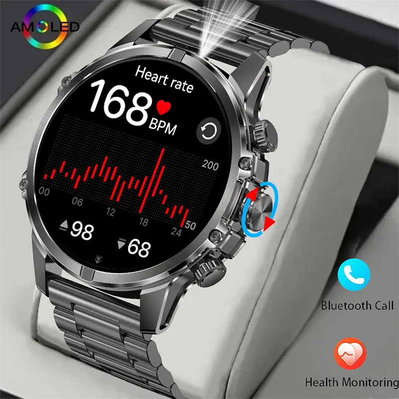 1.75" AMOLED Smart Watch for Men with Flashlight Bluetooth Call 100+ Sport Modes Fitness Tracker 620mAh Heart Rrate Monitoring
1.75" AMOLED Smart Watch for Men with Flashlight Bluetooth Call 100+ Sport Modes Fitness Tracker 620mAh Heart Rrate Monitoring