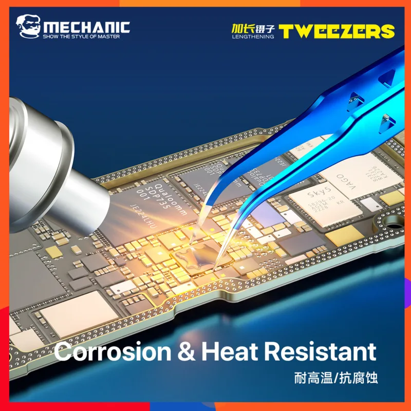 Mechanic Lengthening Tweezers 8-Hole Design High Hardness Heat Resistant SMD Handling Professional Tools AAC-15 Wire Jump Clamp
Mechanic Lengthening Tweezers 8-Hole Design High Hardness Heat Resistant SMD Handling Professional Tools AAC-15 Wire Jump Clamp