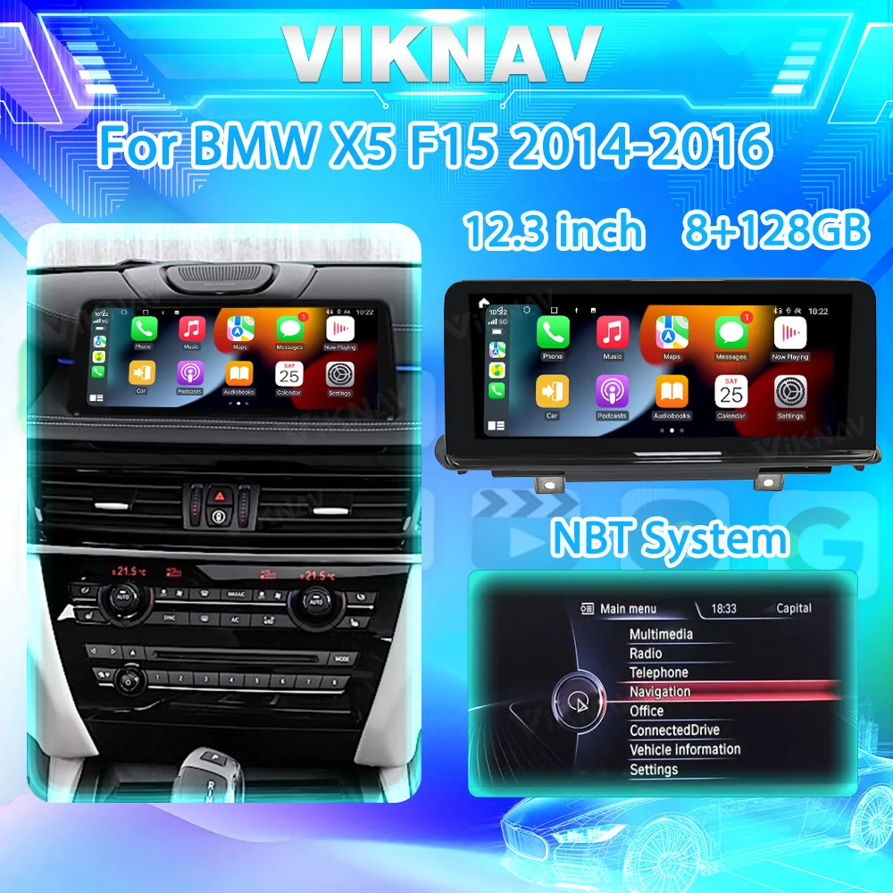 Viknav 12.3 inch Android 13 Car Radio For BMW X5 F15 2014 2015 2016 Support OEM Car System GPS Navigation Multimedia Head Unit
Viknav 12.3 inch Android 13 Car Radio For BMW X5 F15 2014 2015 2016 Support OEM Car System GPS Navigation Multimedia Head Unit