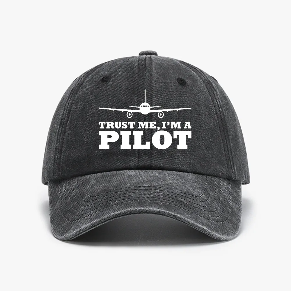 Trust Me IM A Pilot Baseball Cap Vintage Washed soft top Distressed Denim caps Aeroplane Aviation Adjustable Dad Hat Sun Hats
Trust Me IM A Pilot Baseball Cap Vintage Washed soft top Distressed Denim caps Aeroplane Aviation Adjustable Dad Hat Sun Hats