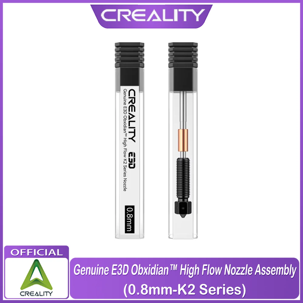 Creality Genuine E3D Obxidian™ High Flow Nozzle Assembly -K2 Series 0.8mm for K2 Plus_Creality Hi 3d Printer Parts
Creality Genuine E3D Obxidian™ High Flow Nozzle Assembly -K2 Series 0.8mm for K2 Plus_Creality Hi 3d Printer Parts