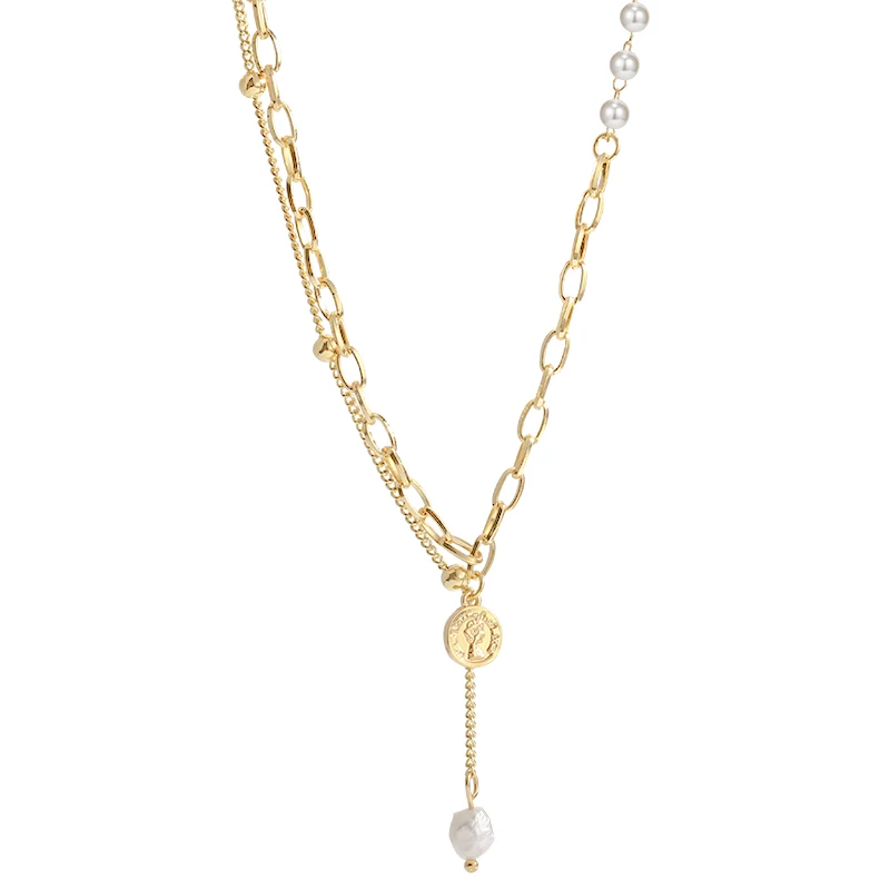 *Pearl chain hang tag pendant necklace, light luxury and niche design, sweater chain, women's neck chain
*Pearl chain hang tag pendant necklace, light luxury and niche design, sweater chain, women's neck chain