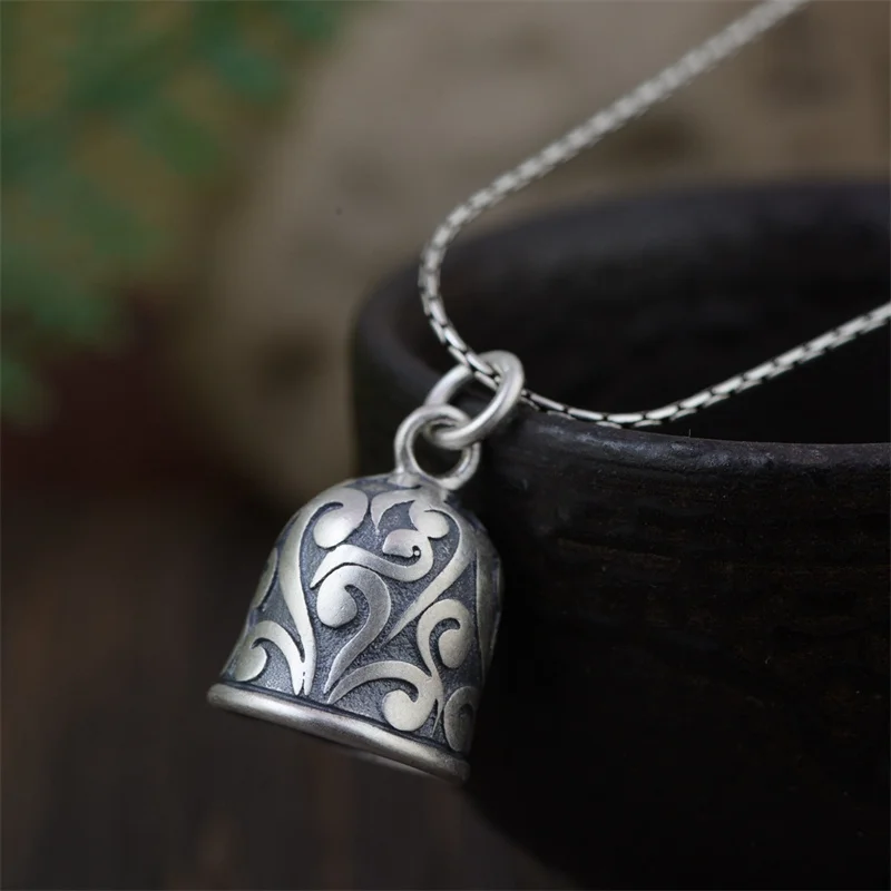 Can Ring 925 Sterling Silver Real Bell Pendants for Women Vintage Thai Silver Grass Necklaces NO Chains Ethnic Vines Jewerly
Can Ring 925 Sterling Silver Real Bell Pendants for Women Vintage Thai Silver Grass Necklaces NO Chains Ethnic Vines Jewerly