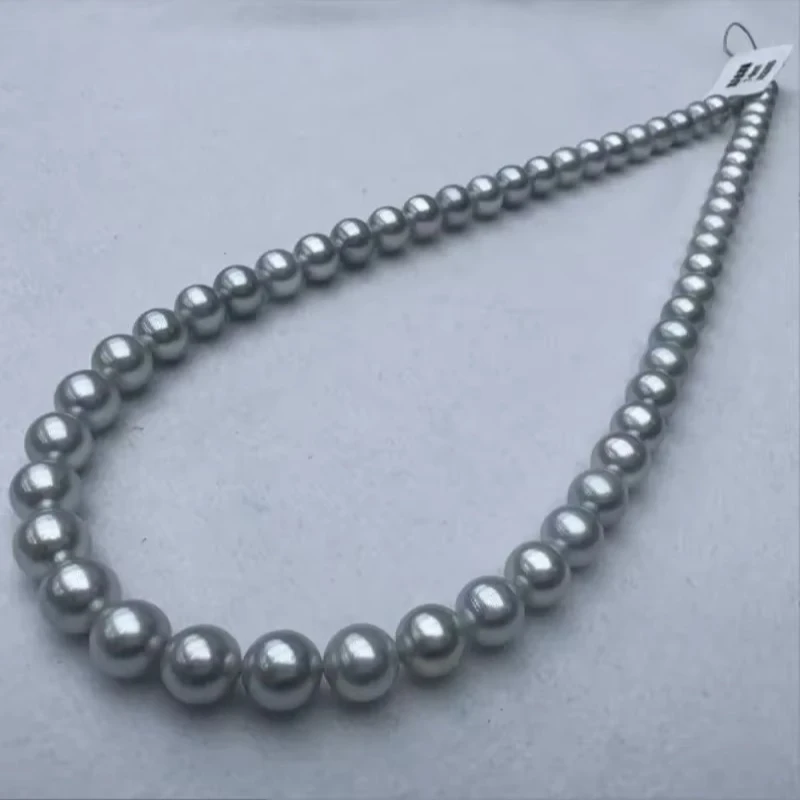 Natural Genuine Gray Pearl Necklace, 9-10mm, 925 Sterling Silver Clasp, Elegant Jewelry for Women
Natural Genuine Gray Pearl Necklace, 9-10mm, 925 Sterling Silver Clasp, Elegant Jewelry for Women