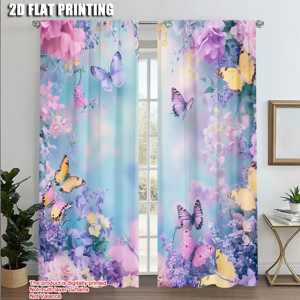 2pcs, Curtains&Drapes 2D print Butterfly Floral Durable 100% Polyester Fabric (without rod) Art Deco Festive Perfect for Living
2pcs, Curtains&Drapes 2D print Butterfly Floral Durable 100% Polyester Fabric (without rod) Art Deco Festive Perfect for Living