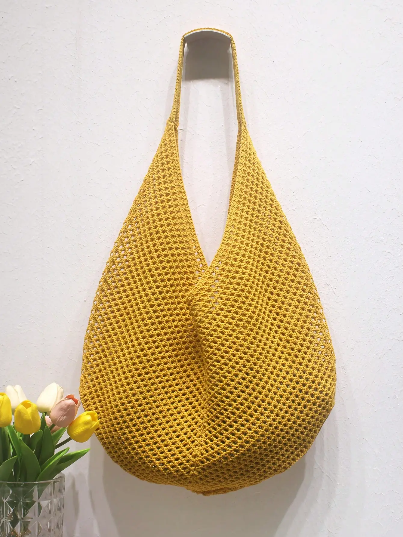 Large Capacity Crochet Shoulder Tote Bag - Lightweight, Multifunctional Knitted Polyester Handbag, Beige, Light Blue, Brown, Black, Suitable For Travel, Beach, Vacation And Daily Use, Large Tote Bag, Beach Bag
Large Capacity Crochet Shoulder Tote Bag - Lightweight, Multifunctional Knitted Polyester Handbag, Beige, Light Blue, Brown, Black, Suitable For Travel, Beach, Vacation And Daily Use, Large Tote Bag, Beach Bag