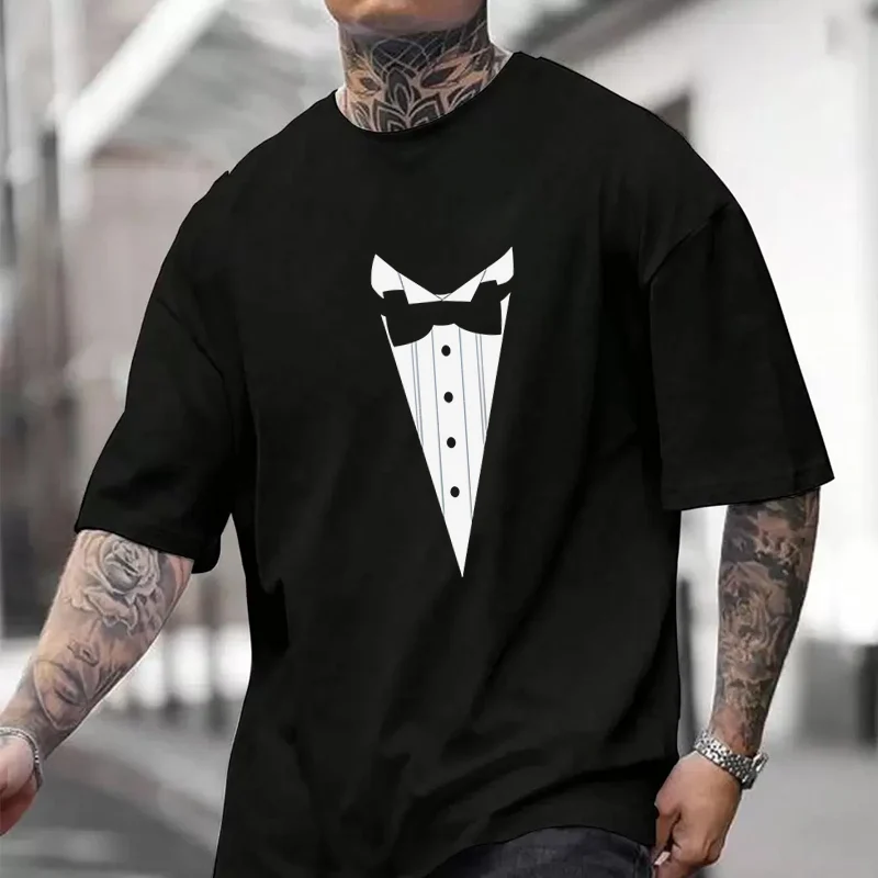 Gentleman's Tie Print Men's And Women's T-shirt Summer New Cotton Tee Short-sleeved Motorcycle Cycling Top
Gentleman's Tie Print Men's And Women's T-shirt Summer New Cotton Tee Short-sleeved Motorcycle Cycling Top