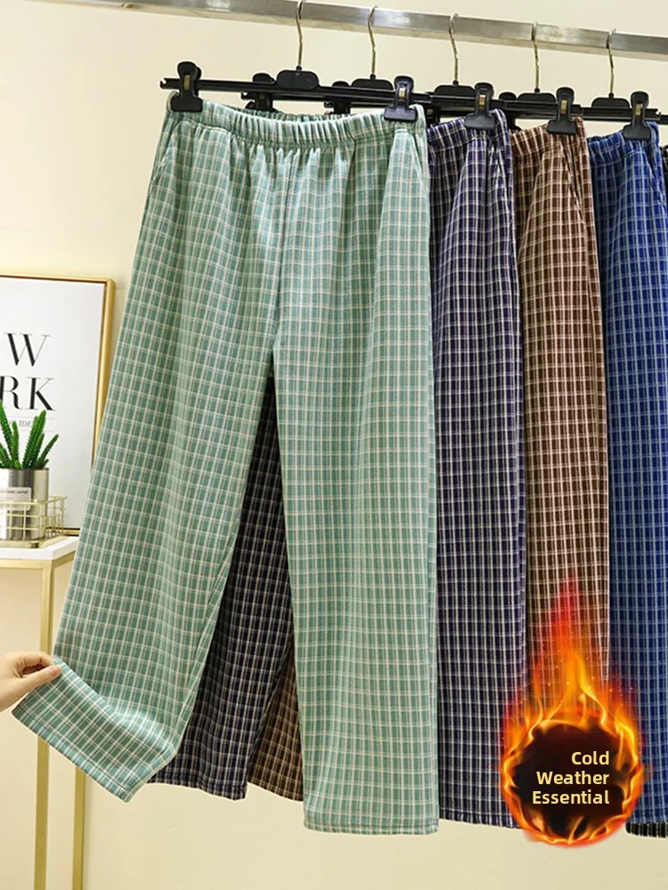 Men's Fleece Lined Flannel Pajama Pants Large Size Comfortable Casual Trousers Autumn Winter Home Wear Retro Plaid Design
Men's Fleece Lined Flannel Pajama Pants Large Size Comfortable Casual Trousers Autumn Winter Home Wear Retro Plaid Design
