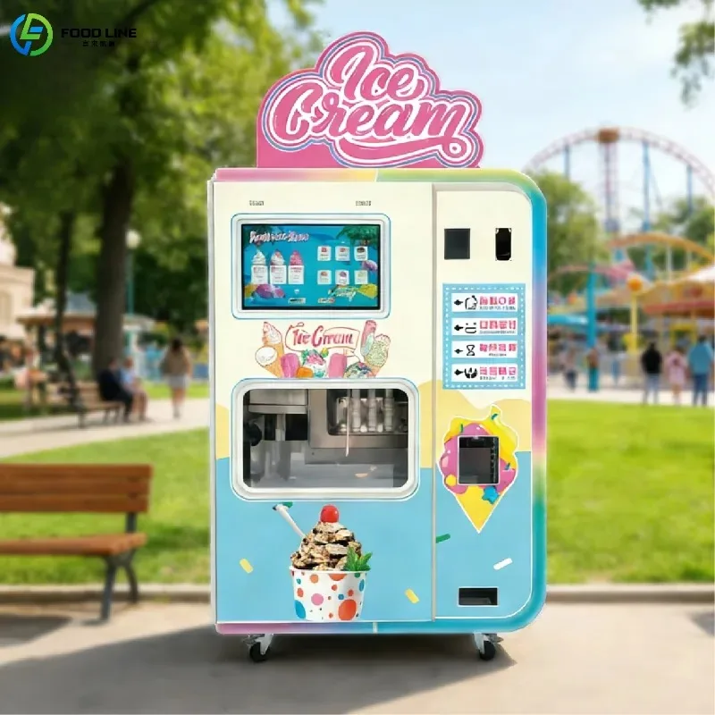 Customized 24H Ice Cream Vending Machine Cartoon Style Touch Screen Soft Serve Commercial Equipment
Customized 24H Ice Cream Vending Machine Cartoon Style Touch Screen Soft Serve Commercial Equipment
