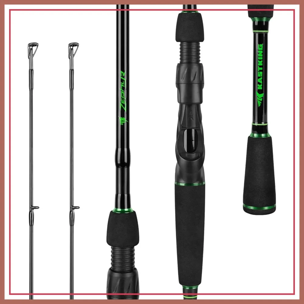 Dual Tip Fishing Rod, Lightweight IM6 Graphite Spinning & Casting Rod with Zirconium Guides, Hook Keeper, EVA Grip
Dual Tip Fishing Rod, Lightweight IM6 Graphite Spinning & Casting Rod with Zirconium Guides, Hook Keeper, EVA Grip