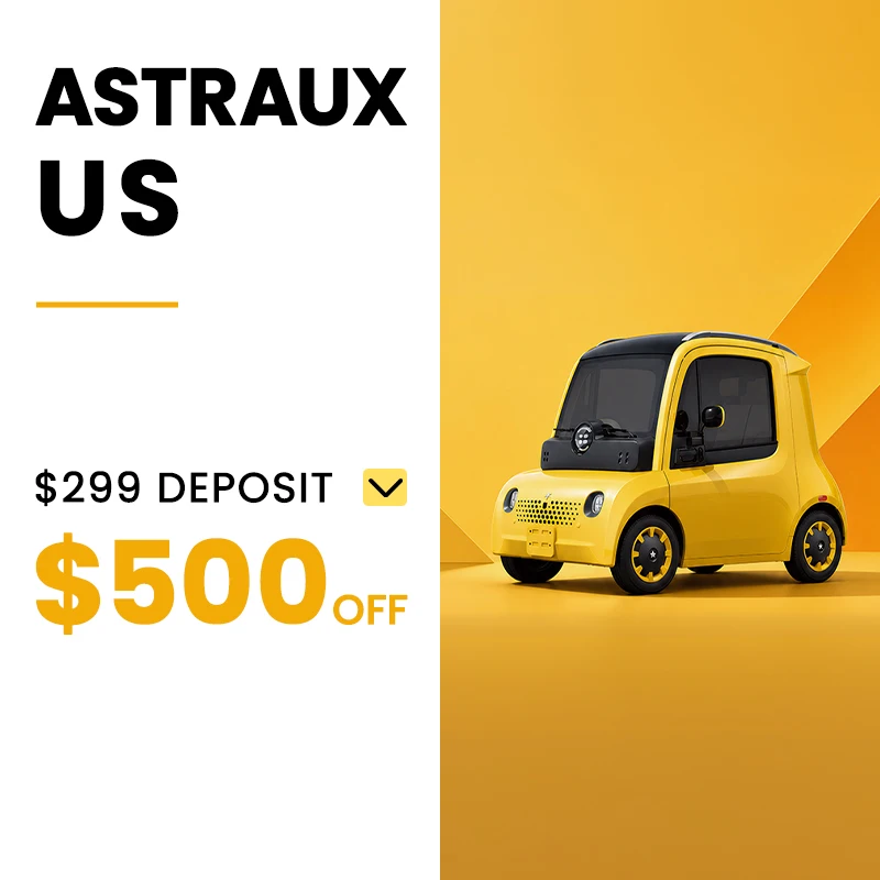 New Product Launch AstraUX AL6 Biggest Discount City Smart Electric Vehicle Vouchers
New Product Launch AstraUX AL6 Biggest Discount City Smart Electric Vehicle Vouchers