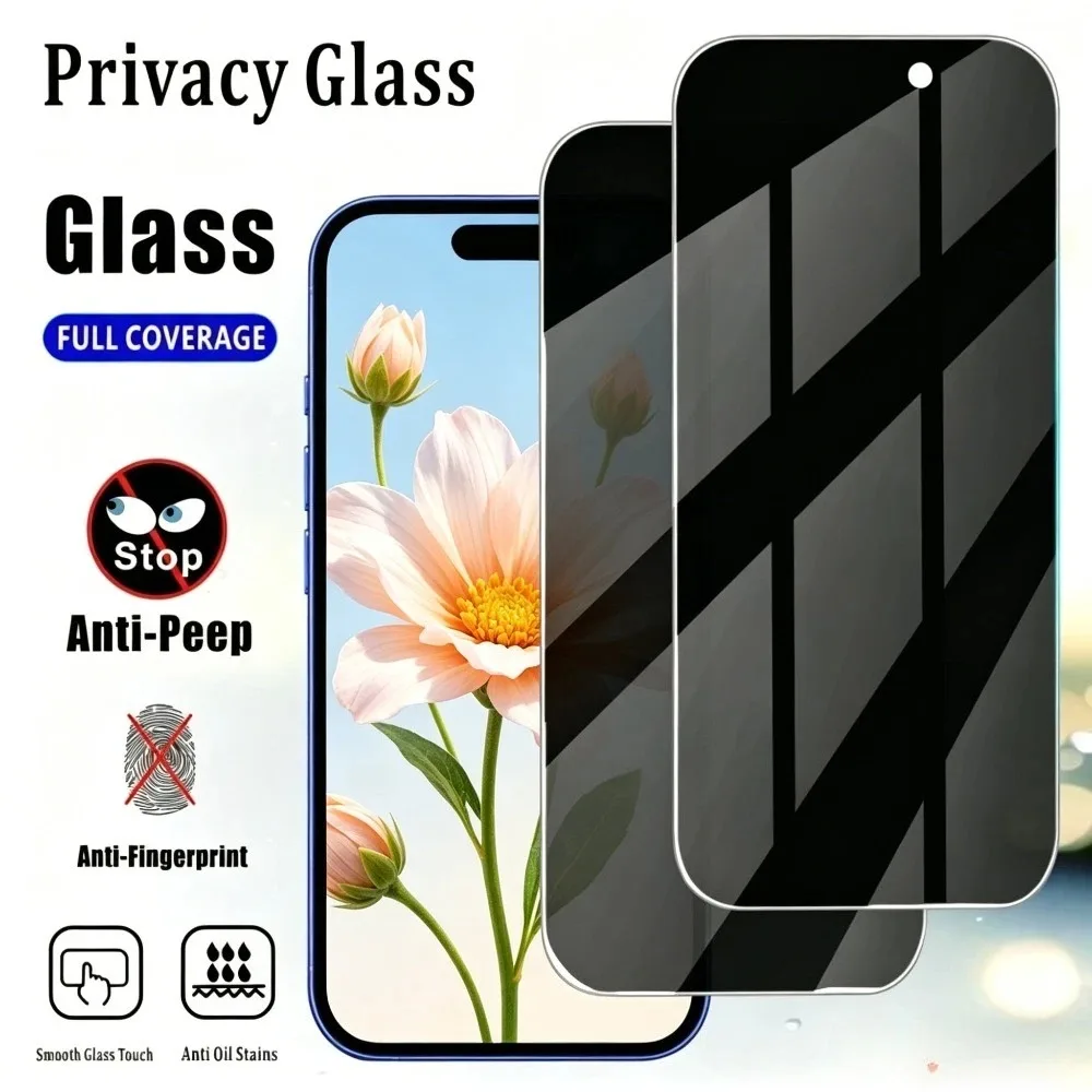 2Pcs Anti Spy Full Cover Tempered Glass for iPhone 17 16 Pro Max Air 17e 13 12 11 15 14 Pro 16 15 Plus Frosted Screen Protector
2Pcs Anti Spy Full Cover Tempered Glass for iPhone 17 16 Pro Max Air 17e 13 12 11 15 14 Pro 16 15 Plus Frosted Screen Protector