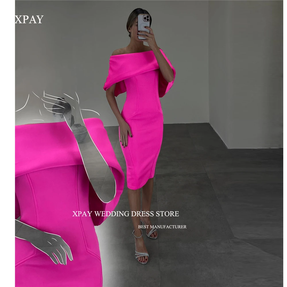 XPAY Simple Off the Shoulder Fuschia Party Dresses Women Off the Shoulder Short Sleeves Cocktail Dress Prom Dress Robe de soiree
XPAY Simple Off the Shoulder Fuschia Party Dresses Women Off the Shoulder Short Sleeves Cocktail Dress Prom Dress Robe de soiree