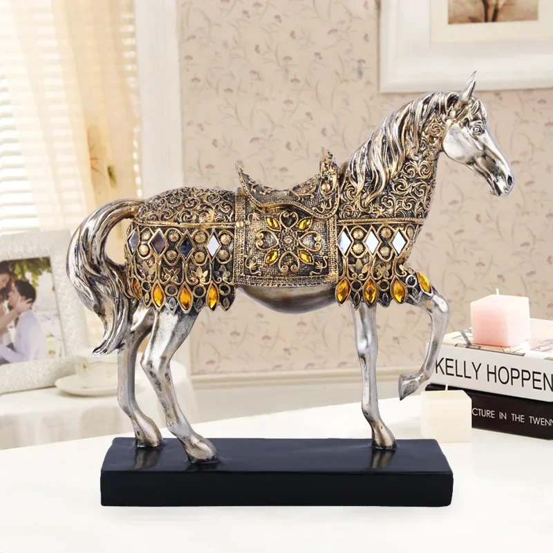 Resin Handicraft The Yellow and Gold-color Horse Home Decoration Living Room Home Decor
Resin Handicraft The Yellow and Gold-color Horse Home Decoration Living Room Home Decor