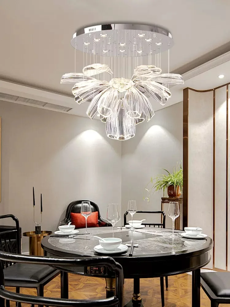 Postmodern Blossoms Design Handmade Clear Glass Chandeliers Lustre Home Applicants Elegant LED Dimmable Lights For Living Room
Postmodern Blossoms Design Handmade Clear Glass Chandeliers Lustre Home Applicants Elegant LED Dimmable Lights For Living Room