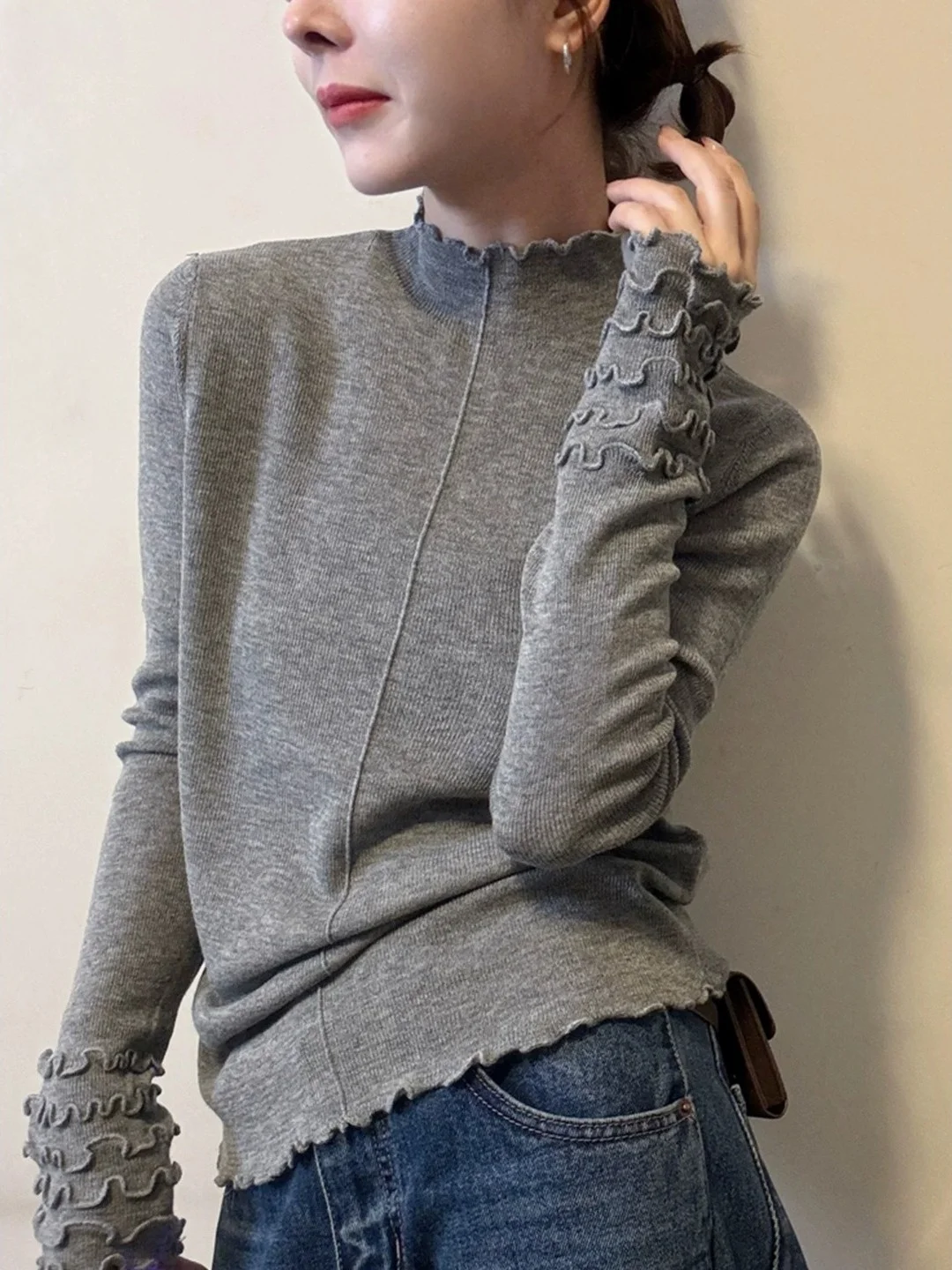 Мягкий длинный вязаный свитер с высоким воротником, базовая одежда, дизайн под дерево, женский модный топ для осени и зимы
Мягкий длинный вязаный свитер с высоким воротником, базовая одежда, дизайн под дерево, женский модный топ для осени и зимы