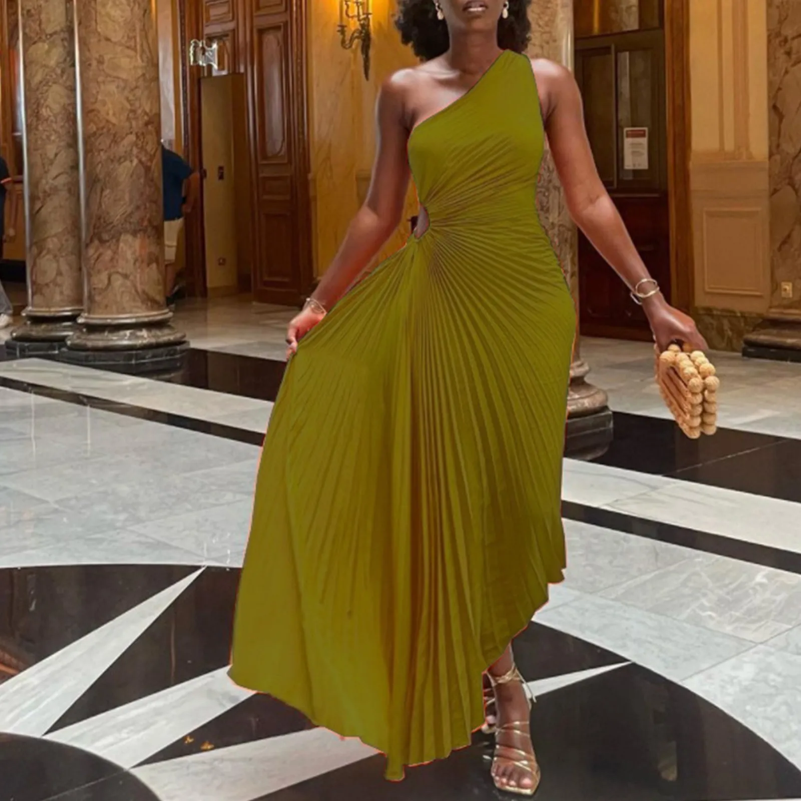Elegant Multi Color Dress Simple And Sophisticated Design Suitable For All Occasions One Shoulder High-waisted Elegant Dress
Elegant Multi Color Dress Simple And Sophisticated Design Suitable For All Occasions One Shoulder High-waisted Elegant Dress