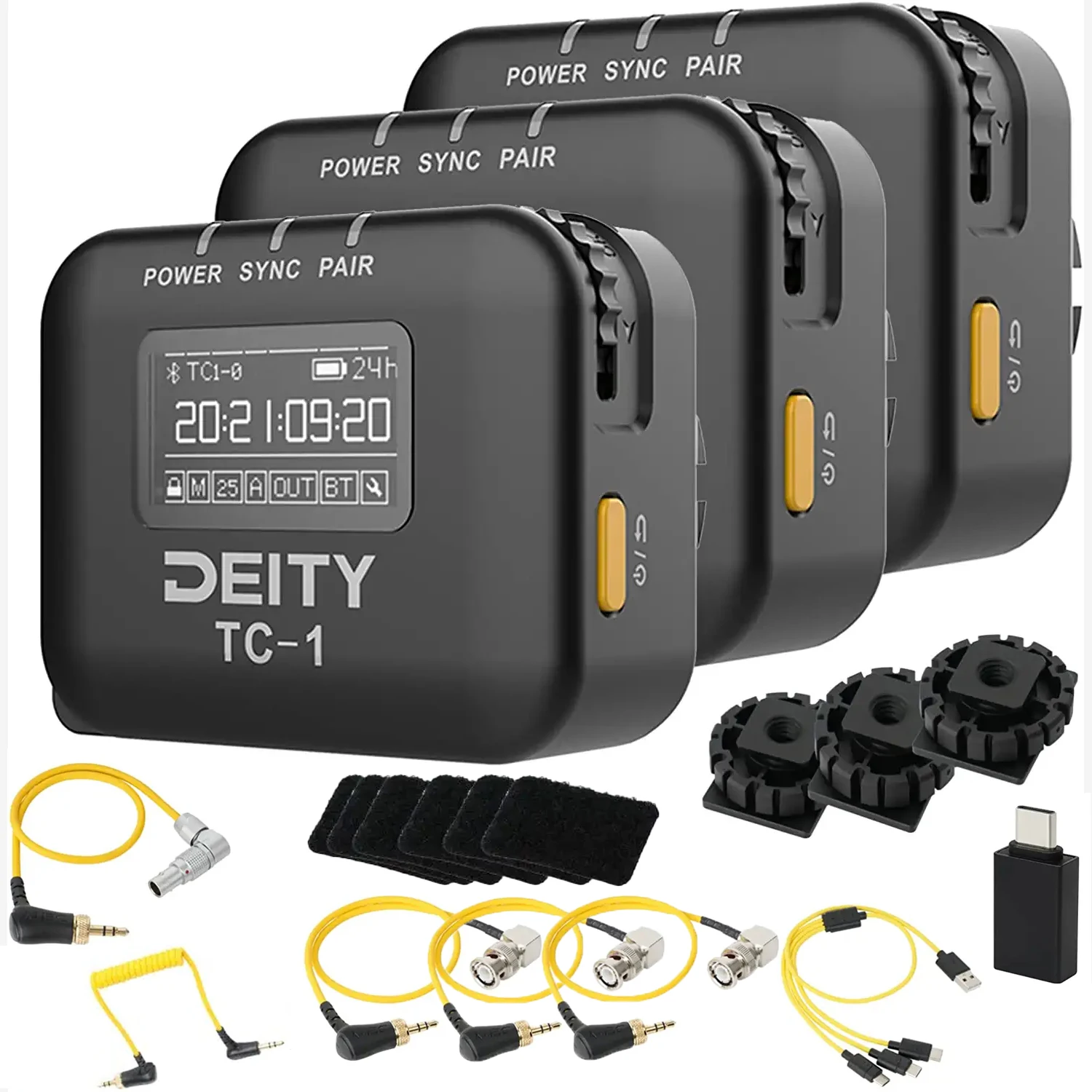 Deity TC-1 KIT Wireless Timecode Box 3 PCS,Timecode Accuracy 0.5ppm,8 Channel,with 3 BNC Cable Wireless Timecode Generator
Deity TC-1 KIT Wireless Timecode Box 3 PCS,Timecode Accuracy 0.5ppm,8 Channel,with 3 BNC Cable Wireless Timecode Generator