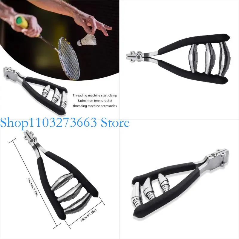 R6FE Manual Tool Plier for Badminton Racquet Tennis Stringing Machine Tool Wide Head Racket String Assistance Starting Clamp