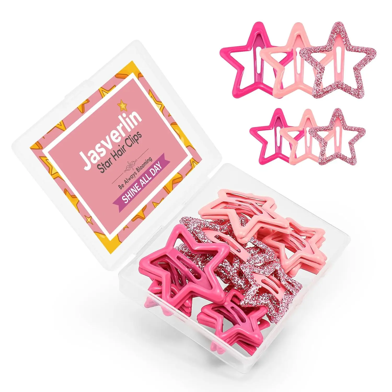 36 Pcs Star Snap Hair Clips, Y2k Colorful Cute Barrettes for Women Girls, Thick Fine Non-Slip Hairclips Accessories Glitter Kawa
36 Pcs Star Snap Hair Clips, Y2k Colorful Cute Barrettes for Women Girls, Thick Fine Non-Slip Hairclips Accessories Glitter Kawa