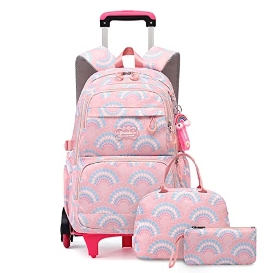 3PCS Girls Rolling Backpack Elementary Student Schoolbag Travel Trolley Bag Wheeled Bookbag with Lunch Box
3PCS Girls Rolling Backpack Elementary Student Schoolbag Travel Trolley Bag Wheeled Bookbag with Lunch Box