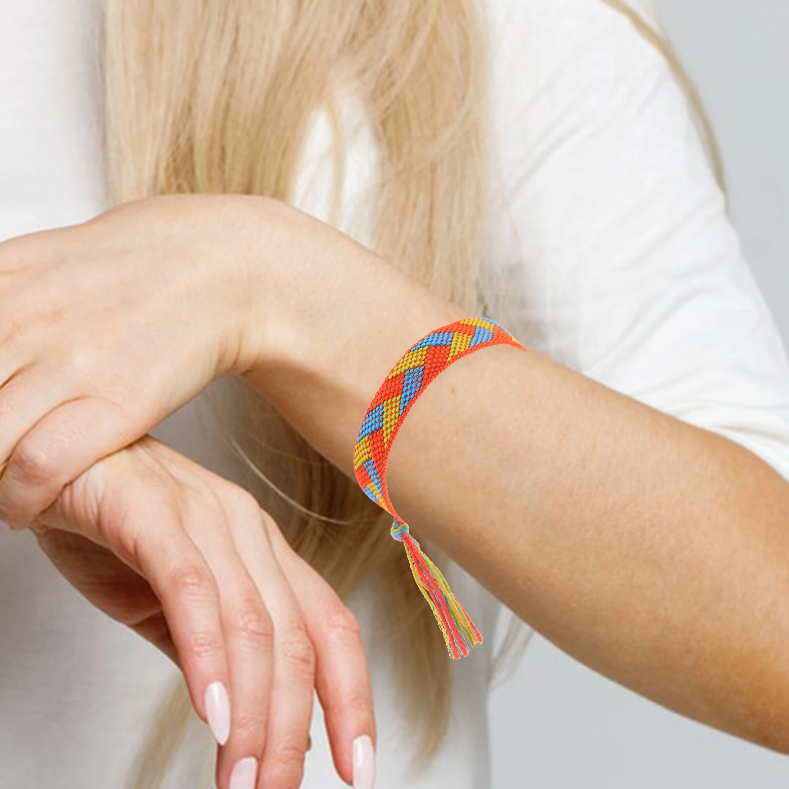 7pcs Adjustable Colorful Braided Wrist Ankle Thread Bracelet 6-8 Inch Party Favors Stylish Gift For Friends
7pcs Adjustable Colorful Braided Wrist Ankle Thread Bracelet 6-8 Inch Party Favors Stylish Gift For Friends