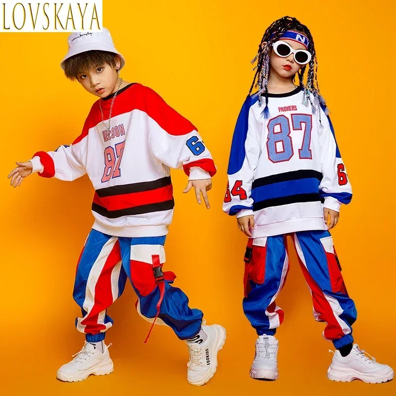 Boys Hip Hop Contrast Color Sweatshirt Cargo Pants Girls joggers Street Dance Clothes Sets Kids Streetwear Child Jazz Costumes
Boys Hip Hop Contrast Color Sweatshirt Cargo Pants Girls joggers Street Dance Clothes Sets Kids Streetwear Child Jazz Costumes