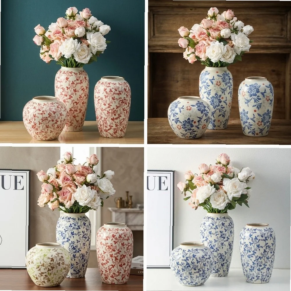 Classical Red White Porcelain Vase, Elegant Floral Arrangement Vase for Home Desk Decor Room Aesthetics
Classical Red White Porcelain Vase, Elegant Floral Arrangement Vase for Home Desk Decor Room Aesthetics