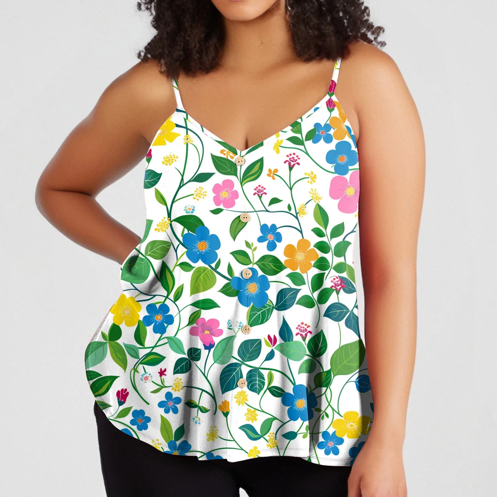 Summer Tops For Woman Casual Plus Size Vest With Adjustable Shoulder Straps V-Neck Sleeveless Camisole Soft Comfortable Tank Top
Summer Tops For Woman Casual Plus Size Vest With Adjustable Shoulder Straps V-Neck Sleeveless Camisole Soft Comfortable Tank Top