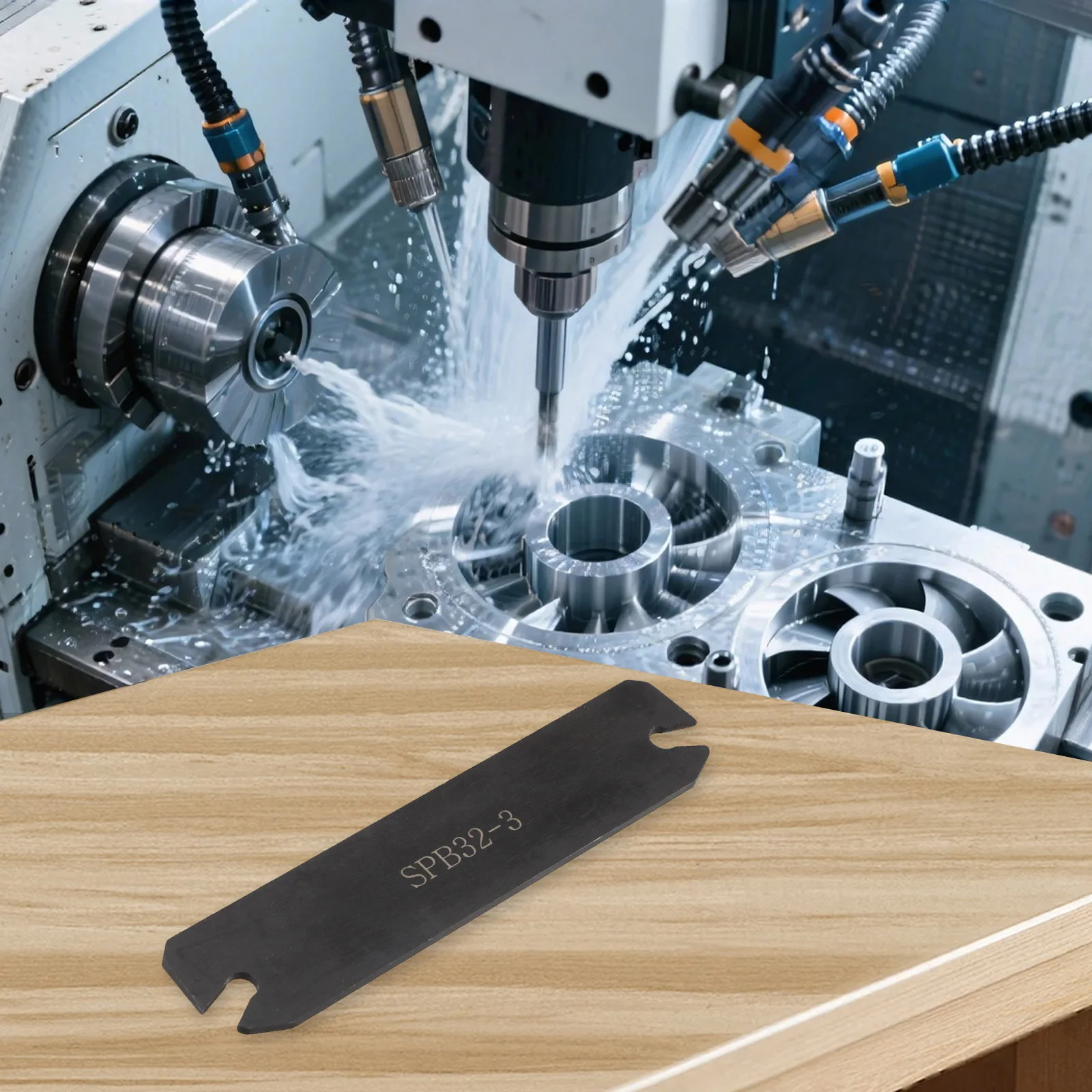 SPB323 Grooving CutOff Holder Cutting tool rod for ZQMX 3N111E (SP300) GTN3 Reduce Costs with Long Lasting Tool Life
SPB323 Grooving CutOff Holder Cutting tool rod for ZQMX 3N111E (SP300) GTN3 Reduce Costs with Long Lasting Tool Life