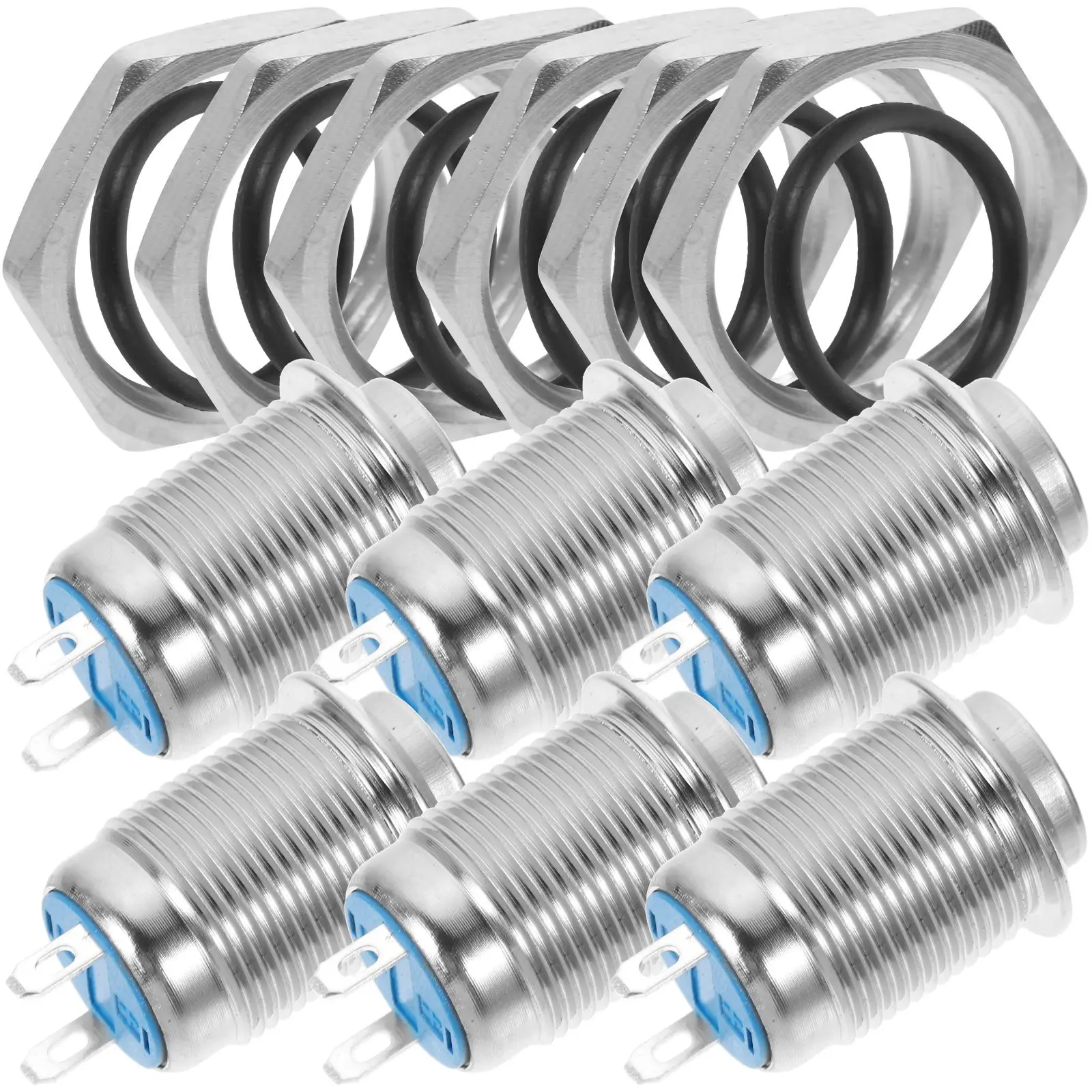 6 Pcs Stainless Steel Push Button Switch Momentary Auto Reset for Truck Boat Marine Metal Start Compact Size Lightweight
6 Pcs Stainless Steel Push Button Switch Momentary Auto Reset for Truck Boat Marine Metal Start Compact Size Lightweight