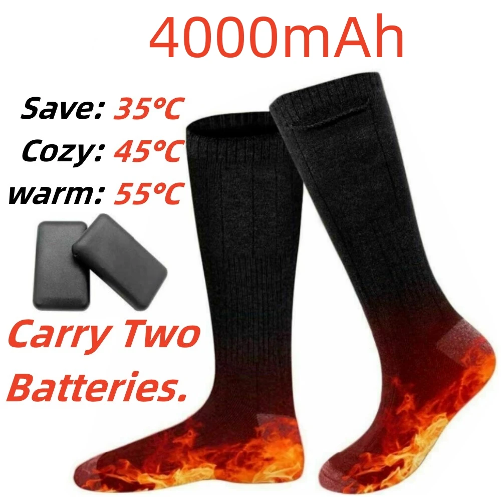 Heated Socks Winter Electric Heating Socks For Men Women Massage Anti-Freezing For Fishing Camping Hiking Skiing And Foot Warmer
Heated Socks Winter Electric Heating Socks For Men Women Massage Anti-Freezing For Fishing Camping Hiking Skiing And Foot Warmer