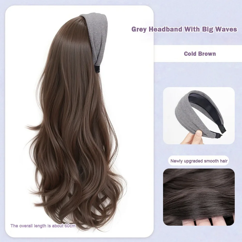 Trendy Long Wavy Curly Headband U-Shape Hair Extension Hairpieces Synthetic Natural Half-head Cover for Women
Trendy Long Wavy Curly Headband U-Shape Hair Extension Hairpieces Synthetic Natural Half-head Cover for Women