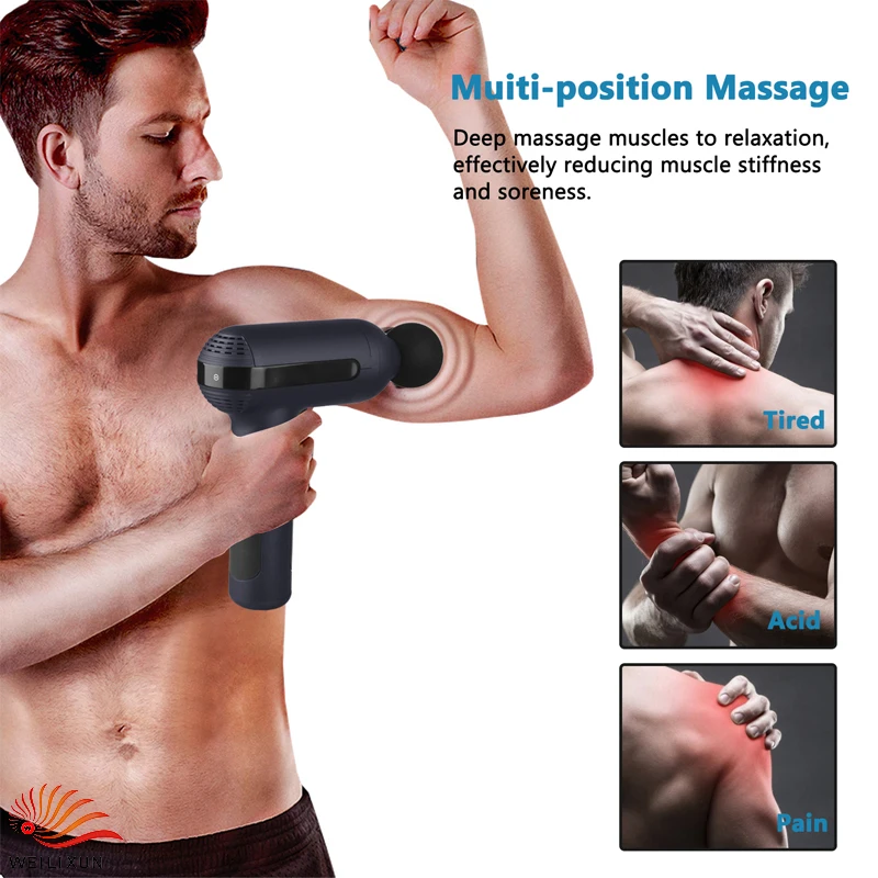 Protable Wireless Deep Tissue Fascia Muscle Relax Massage Gun Vibration Percussion Multi-speed Adjustable Body Massage Equipment
Protable Wireless Deep Tissue Fascia Muscle Relax Massage Gun Vibration Percussion Multi-speed Adjustable Body Massage Equipment