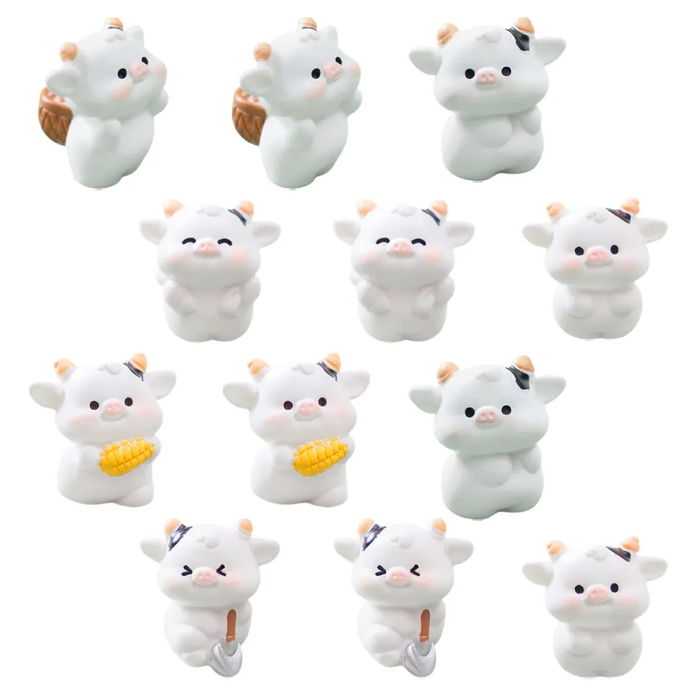 12 pcs Micro Mini Cows Figurines Resin Crafts DIY Accessories Farm Animal Miniature Farm Figurines Decor Cow Party Supplies
12 pcs Micro Mini Cows Figurines Resin Crafts DIY Accessories Farm Animal Miniature Farm Figurines Decor Cow Party Supplies