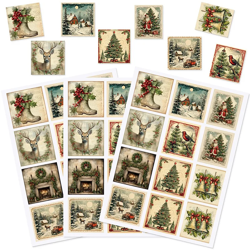 Vintage Children's Christmas Party Gift Decoration Stickers DIY Self-adhesive Postcard Notebook Decorate Stickers
Vintage Children's Christmas Party Gift Decoration Stickers DIY Self-adhesive Postcard Notebook Decorate Stickers