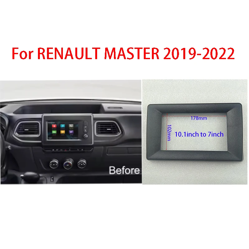 For RENAULT MASTER 2019-2022 (7/9 10.1INCH) Car accessories radio Android trim plastic dashboard screens audio frame
For RENAULT MASTER 2019-2022 (7/9 10.1INCH) Car accessories radio Android trim plastic dashboard screens audio frame