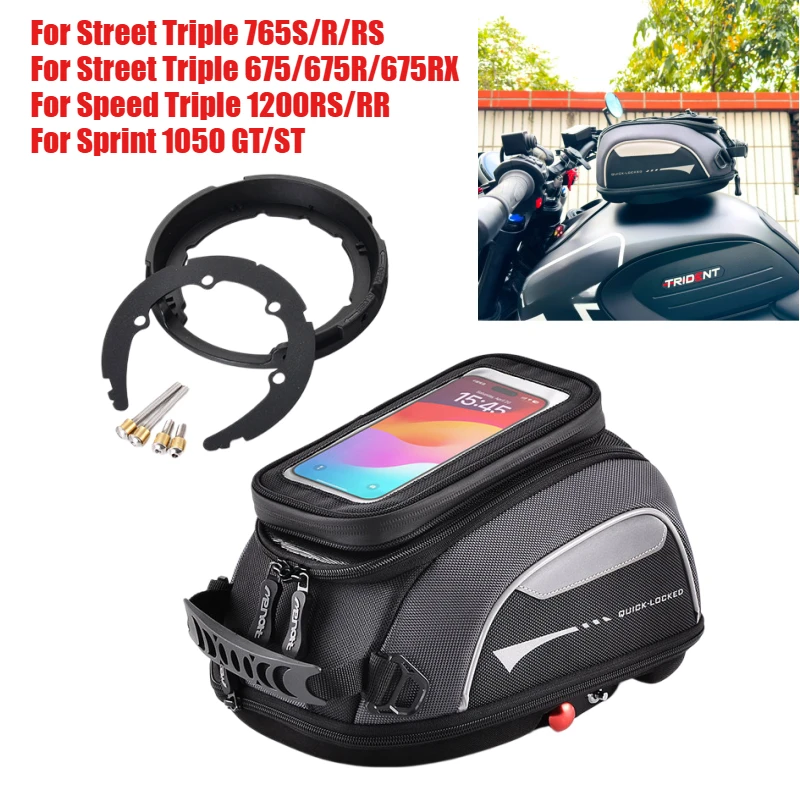 For Street Triple 660 675 765 Speed Triple 1050 1200RS Sprint 1050 Daytona 600 Tiger Motorcycle Tank Bag Quick Lock Luggage Bags
For Street Triple 660 675 765 Speed Triple 1050 1200RS Sprint 1050 Daytona 600 Tiger Motorcycle Tank Bag Quick Lock Luggage Bags