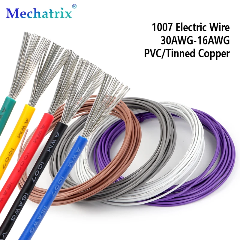 5~100m 1007 PVC Stranded Wire 30 28 26 24 22 20 18 16 AWG High Quality Tinned Plating OFC Copper Cable 300V DIY LED Cable
5~100m 1007 PVC Stranded Wire 30 28 26 24 22 20 18 16 AWG High Quality Tinned Plating OFC Copper Cable 300V DIY LED Cable
