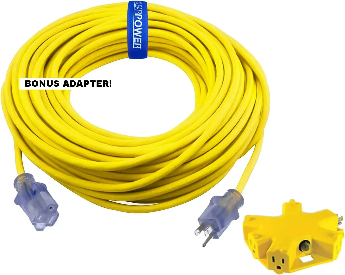 12/3 SJTOW 100 ft Outdoor Extension Cord with 5 Outlet Adapter Combo Heavy Duty Contractor Grade Yellow
12/3 SJTOW 100 ft Outdoor Extension Cord with 5 Outlet Adapter Combo Heavy Duty Contractor Grade Yellow