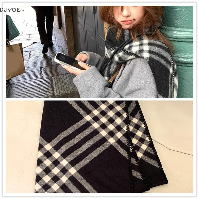 【DJyoe】Высококачественный универсальный черно-белый клетчатый шарф из искусственного кашемира для женщин, чтобы сохранить тепло
【DJyoe】Высококачественный универсальный черно-белый клетчатый шарф из искусственного кашемира для женщин, чтобы сохранить тепло