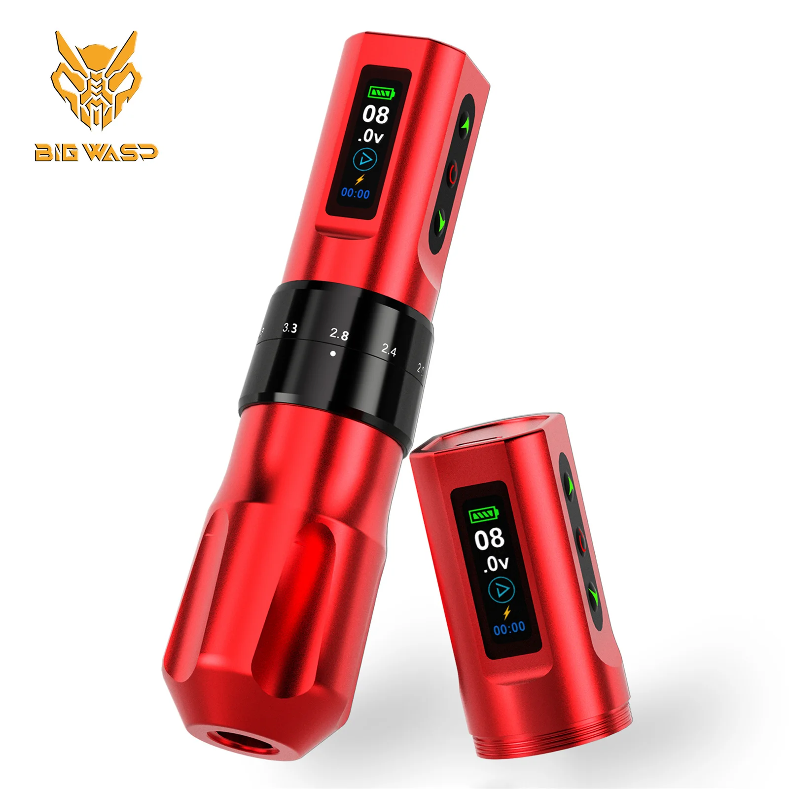 BIGWASP Adjustable Wireless Tattoo Machine Stroke 2.0-4.2mm OLED Display 2000mAh Battery For Dotwork Tattoo Makeup Microplasty
BIGWASP Adjustable Wireless Tattoo Machine Stroke 2.0-4.2mm OLED Display 2000mAh Battery For Dotwork Tattoo Makeup Microplasty